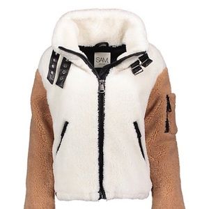 SAM Denver coat. Sherpa teddy two tone coat.